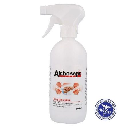 Poza cu DEZINFECTANT MAINI 500ML CU PULVERIZATOR KLINTENSIV ALCHOSEPT (85% ALCOOL)
