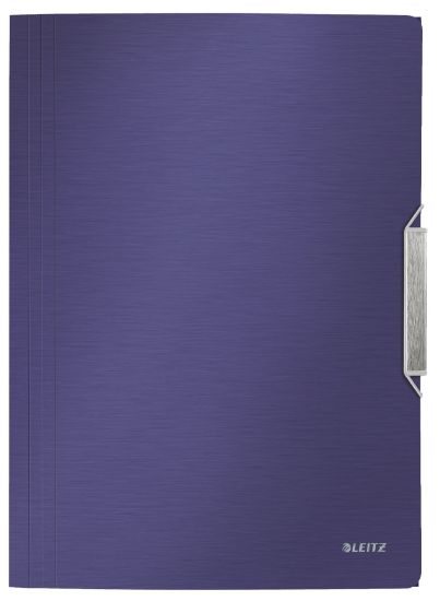 Poza cu MAPA PLASTIC CU ELASTIC ALBASTRU-VIOLET SATIN STYLE LEITZ