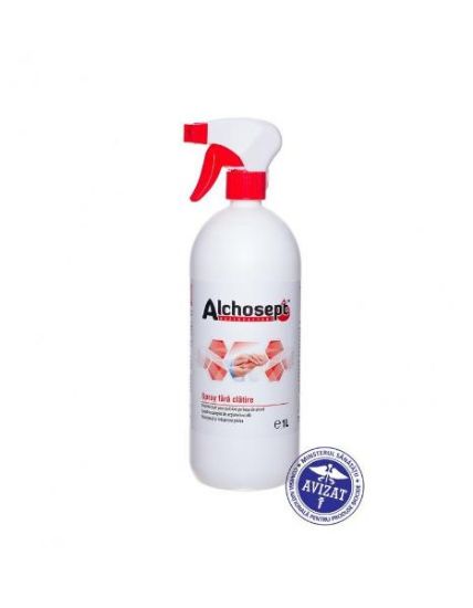 Poza cu DEZINFECTANT MAINI 1L CU PULVERIZATOR KLINTENSIV ALCHOSEPT (85% ALCOOL)