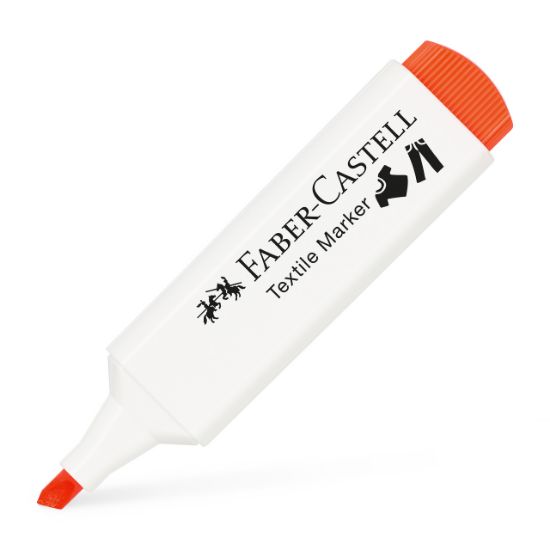 Poza cu MARKER TEXTIL PORTOCALIU NEON FABER-CASTELL