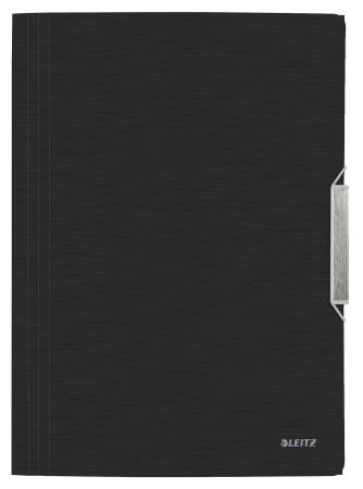 Poza cu MAPA PLASTIC CU ELASTIC NEGRU SATIN STYLE LEITZ