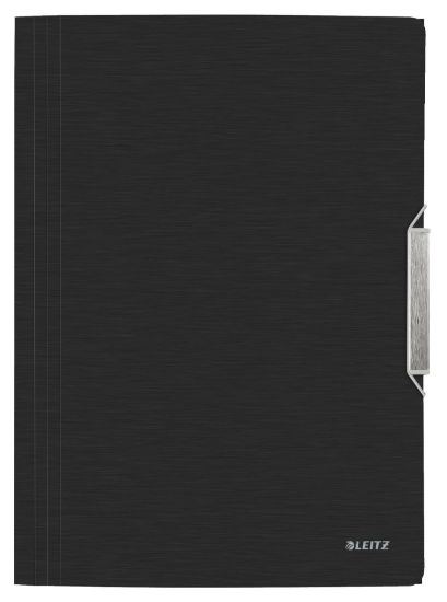Poza cu MAPA PLASTIC CU ELASTIC NEGRU SATIN STYLE LEITZ