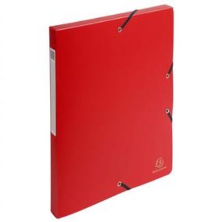 Poza cu MAPA PLASTIC CU ELASTIC SI BURDUF 2.5CM ROSU EXACOMPTA