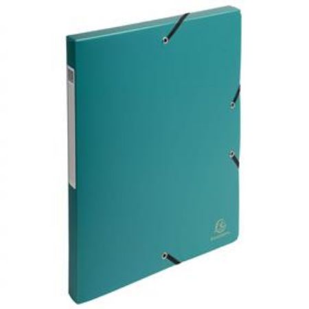 Poza cu MAPA PLASTIC CU ELASTIC SI BURDUF 2.5CM VERDE EXACOMPTA