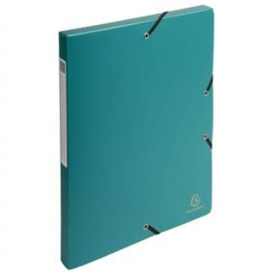 Poza cu MAPA PLASTIC CU ELASTIC SI BURDUF 2.5CM VERDE EXACOMPTA