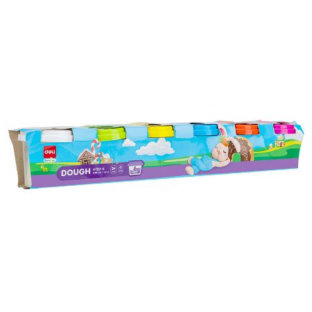 Poza cu PLASTILINA MODELAJ 6 CULORI X 100G DELI