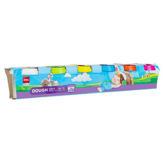 Poza cu PLASTILINA MODELAJ 6 CULORI X 100G DELI