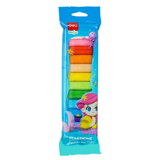Poza cu PLASTILINA 12 CULORI 200G POLYBAG DELI