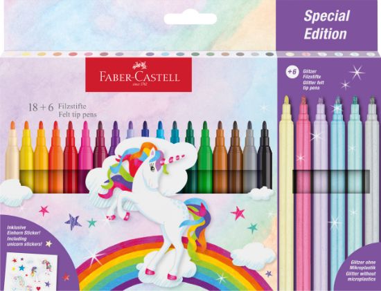 Poza cu CARIOCA 18+6 CULORI UNICORNI FABER-CASTELL