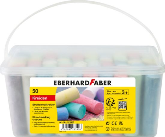 Poza cu CRETA 50 BUC DESEN ASFALT CUTIE PLASTIC EBERHARD FABER