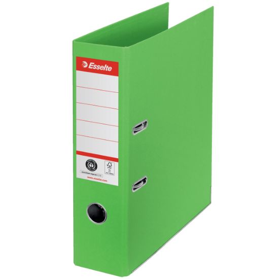 Poza cu BIBLIORAFT CARTON RECICLAT 7.5CM VERDE NR1 POWER FSC ESSELTE