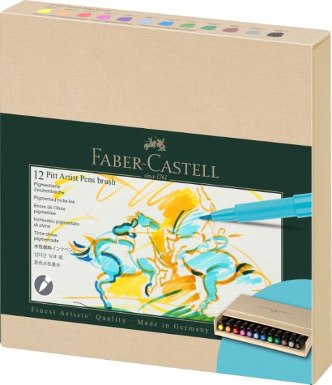 Poza cu PITT ARTIST PEN CUTIE STUDIO 12 BUC 2024 FABER-CASTELL