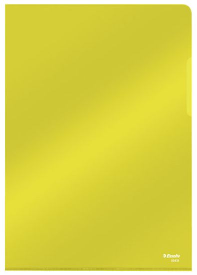 Poza cu MAPA PROTECTIE A4 CRISTAL TIP L GALBENA 150 MICRONI ESSELTE