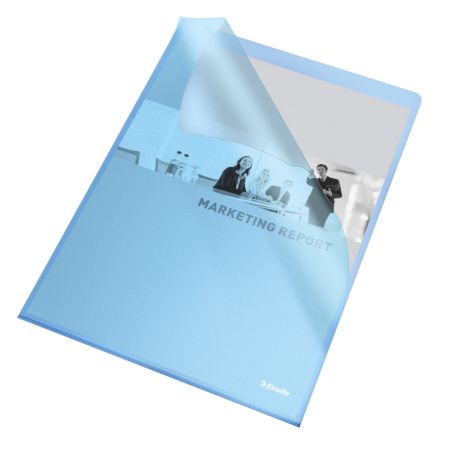 Poza cu MAPA PROTECTIE A4 TIP L ALBASTRA 105 MICRONI 25/SET ESSELTE