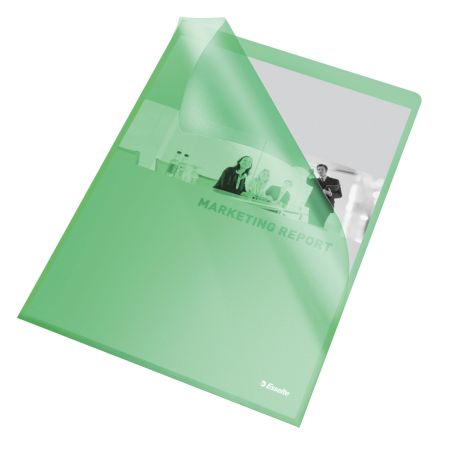 Poza cu MAPA PROTECTIE A4 TIP L VERDE 105 MICRONI 25/SET ESSELTE
