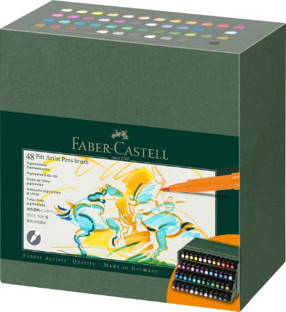 Poza cu PITT ARTIST PEN CUTIE STUDIO 48 BUC 2024 FABER-CASTELL