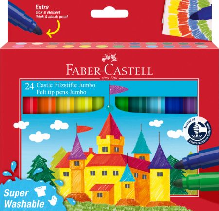 Poza cu CARIOCA 24 CULORI JUMBO SUPERWASHABLE FABER-CASTELL