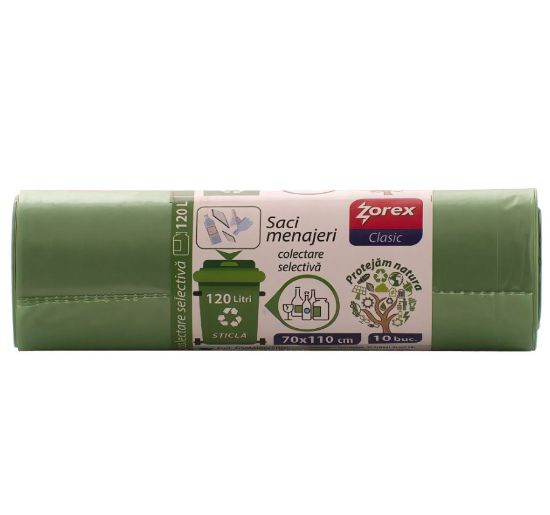 Poza cu SACI MENAJERI 120L 10/SET VERZI