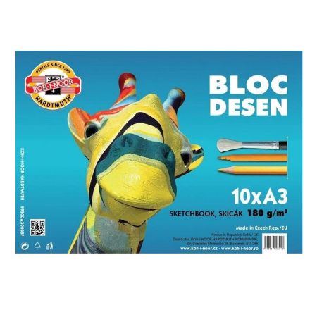 Poza cu BLOC DESEN A3 180G 10 COLI KOH-I-NOOR
