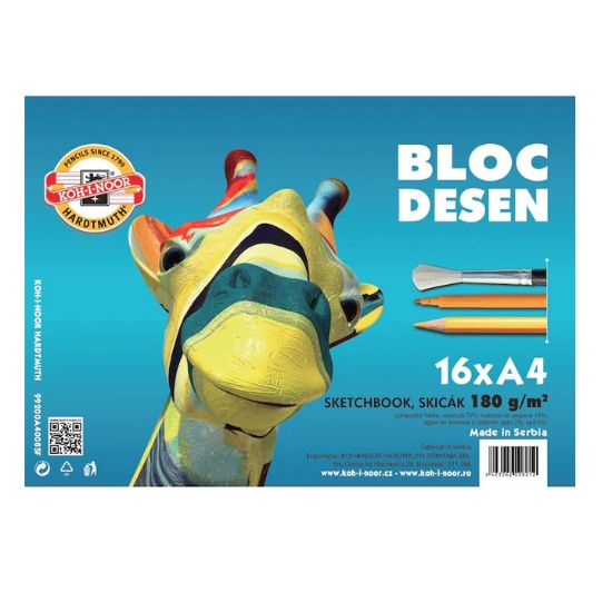 Poza cu BLOC DESEN A4 180G 16 COLI KOH-I-NOOR