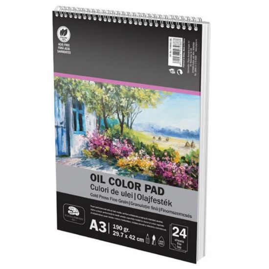 Poza cu BLOC DESEN SPIRA A3 CULORI ULEI 190G 24 FILE PIGNA