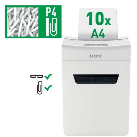 Poza cu DISTRUGATOR DOC IQ PROTECT 10X CROSS-CUT 10 COLI P4 LEITZ