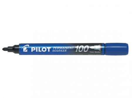 Poza cu MARKER PERMANENT ALBASTRU VARF ROTUND 3MM 100 PILOT