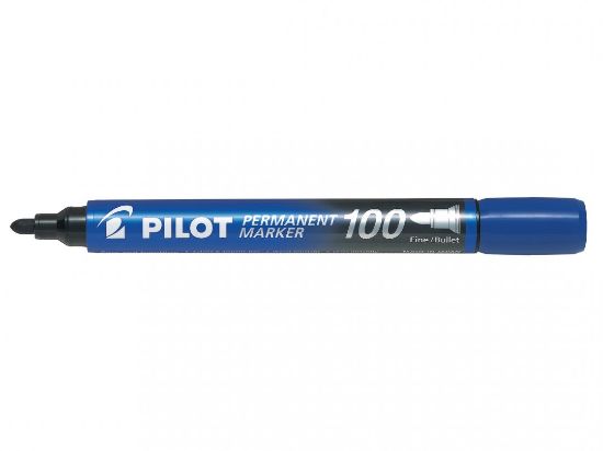 Poza cu MARKER PERMANENT ALBASTRU VARF ROTUND 3MM 100 PILOT