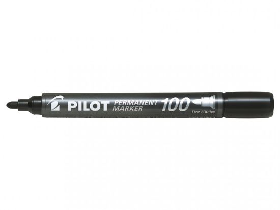 Poza cu MARKER PERMANENT NEGRU VARF ROTUND 3MM 100 PILOT