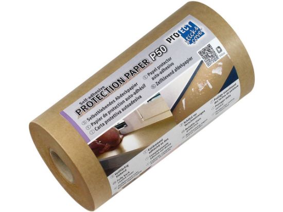 Poza cu ROLA AUTOADEZIVA KRAFT 50G 15CM*50M PENTRU PROTECTIE SUPRAFETE INFO NOTES
