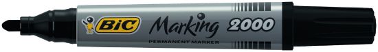 Poza cu MARKER PERMANENT NEGRU VARF ROTUND 2000 BIC