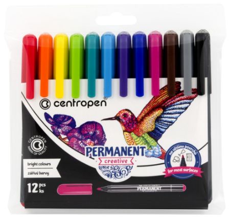 Poza cu MARKERE PERMANENTE CREATIVE SLIM 12/SET CENTROPEN