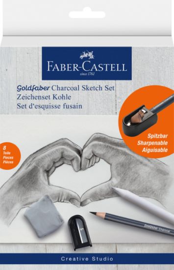 Poza cu SET DESEN CARBUNE 8 BUC FABER-CASTELL