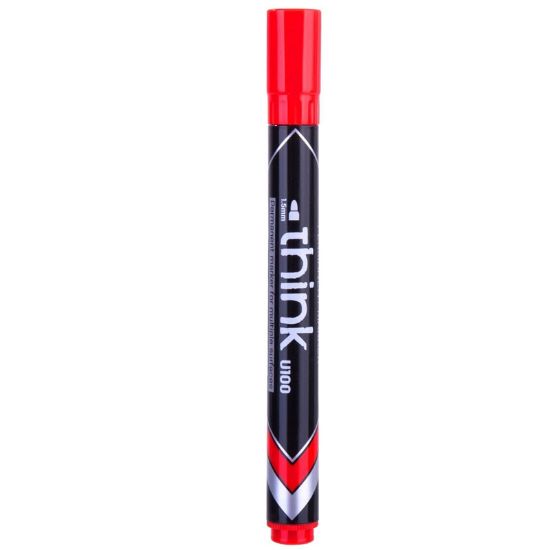 Poza cu MARKER PERMANENT ROSU VARF ROTUND 1.5MM DELI