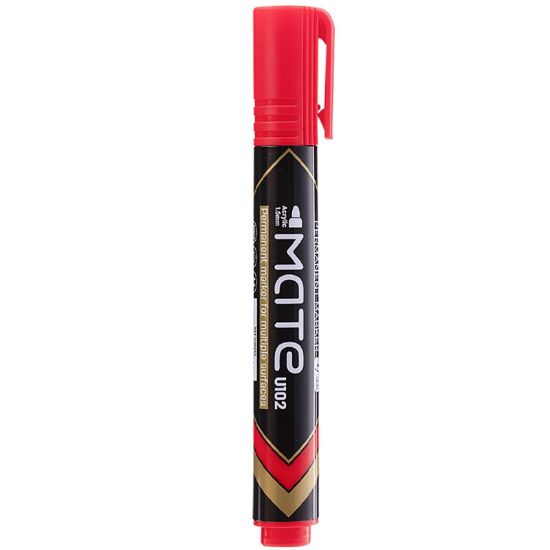 Poza cu MARKER PERMANENT ROSU VARF ROTUND 1.5MM MATE DELI
