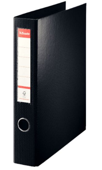 Poza cu CAIET MECANIC A4 4 INELE 40MM/60MM NEGRU JUMBO ESSELTE