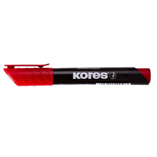Poza cu MARKER PERMANENT ROSU VARF ROTUND 3MM KORES