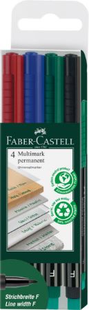 Poza cu MARKER PERMANENT SET 4 F MULTIMARK FABER-CASTELL