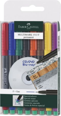 Poza cu MARKER PERMANENT SET 8 F MULTIMARK FABER-CASTELL