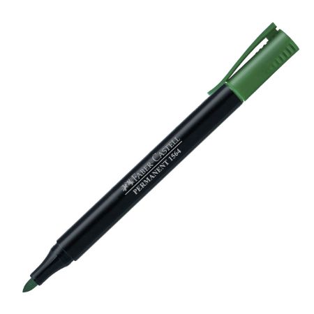 Poza cu MARKER PERMANENT VERDE SLIM 1564 FABER-CASTELL