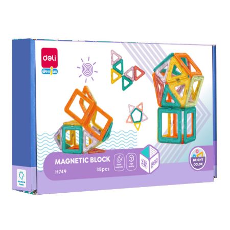 Poza cu JOC BLOCURI MAGNETICE 35 PIESE DELI