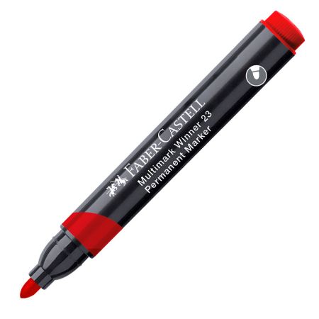 Poza cu MARKER PERMANENT ROSU VARF ROTUND MULTIMARK WINNER 23 FABER-CASTELL
