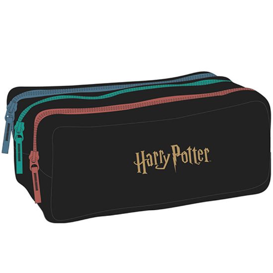 Poza cu PENAR ETUI DREPTUNGHIULAR 3 FERMOARE HARRY POTTER NEGRU PIGNA