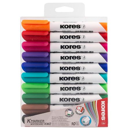 Poza cu MARKER WHITEBOARD 10/SET 3MM CUTIE PLASTIC KORES