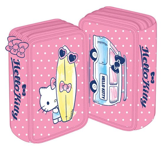 Poza cu PENAR NEECHIPAT 3 FERMOARE HELLO KITTY ROZ DOTS PIGNA