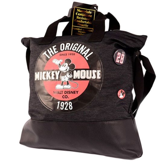 Poza cu GEANTA DE UMAR MICKEY DENIM NEGRU VINTAGE PIGNA
