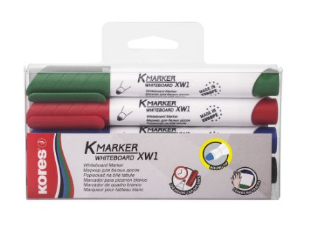 Poza cu MARKER WHITEBOARD 4/SET 3MM KORES