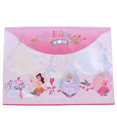 Poza cu MAPA PLASTIC CU BUTON A4 PRINCESS PIGNA