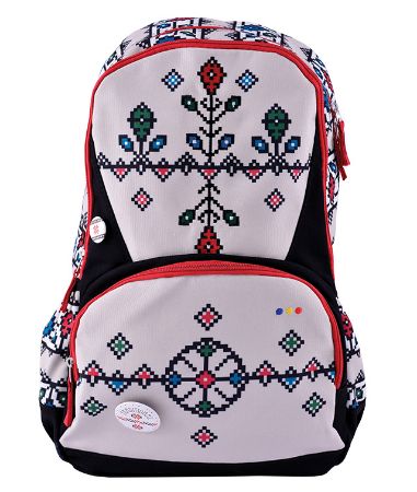 Poza cu RUCSAC ETHNO CANVAS GRI-NEGRU COMPARTIMENT LAPTOP PIGNA