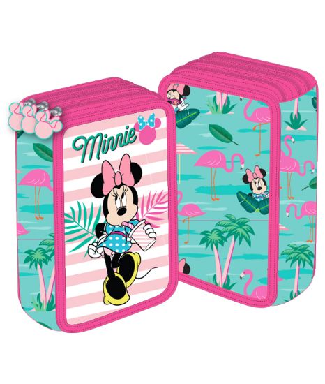 Poza cu PENAR NEECHIPAT 3 FERMOARE MINNIE ROZ-VERDE PIGNA